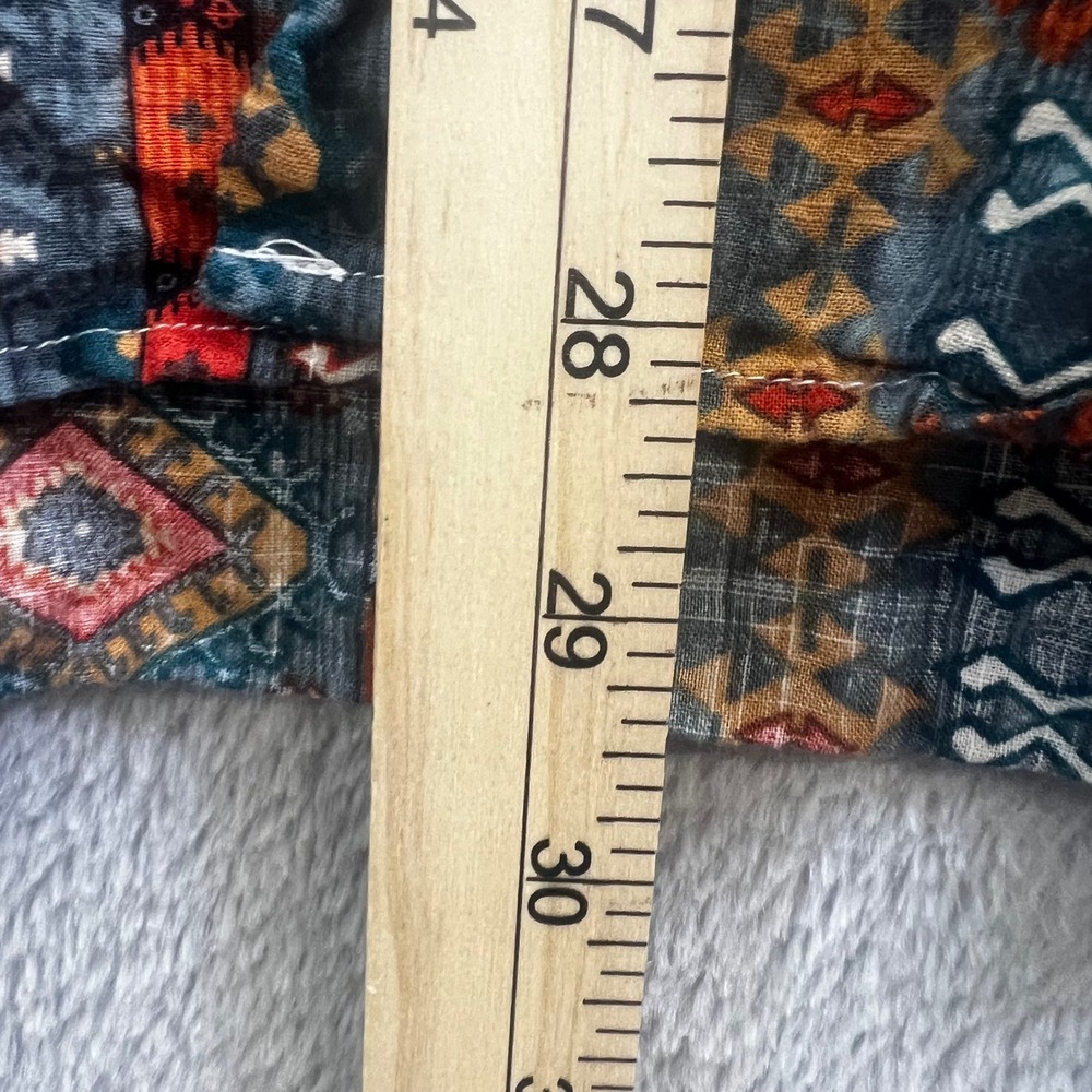 Vatpave Mens XXL Short Sleeve Button Down Native Southwestern Boho Hipster‎ - Picture 6 of 9